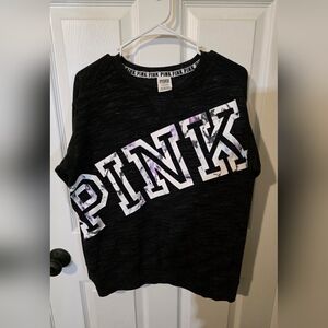 PINK Victoria's Secret Dark Heather Gray Crewneck Sweatshirt